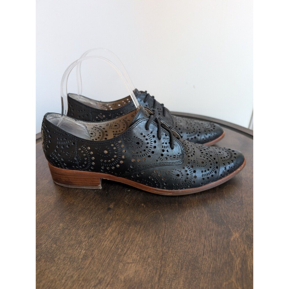 Louise et Cie Leather Laser Cut Annacis Oxfords Black Size 9.5 Whimsigoth Fairy